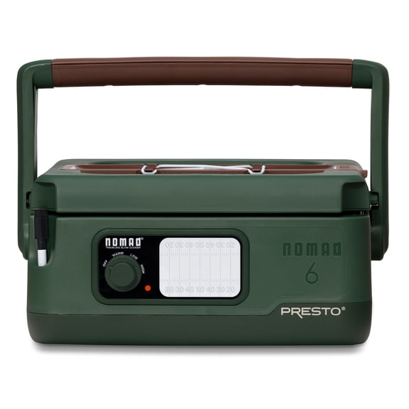 Presto Nomad 6-Quart Traveling Slow Cooker in Green with Locking Lid and Cool-Touch Design