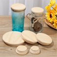 thumbnail image 4 of Reusable Wooden Cover Lids with Silicone Seal - 80Mm for Candle Cup Glass Jars, Kitchen Sealer, By Kingtowag, 4 of 5