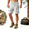 thumbnail image 3 of EOYWHK Mens Active Shorts Quick Dry Cargo Shorts with Multi-Pockets Elastic Waist Workout Shorts for Men Soft Lightweight Breathable Casual Activewear for Men Khaki, Size M, 3 of 9