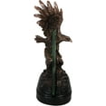 thumbnail image 6 of American Bald Eagle Landing On Rock Bronzed Figurine With 4x6 Beveled Glass, 6 of 8