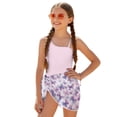 thumbnail image 2 of Xoenoiee Purple Butterfly Pattern Girls Swimsuits One-Piece Bathing Suit with Cover Ups Adjustable Straps Cut Out Swimwear Beachwear with Removable Bra, Size 9-10 Years, 2 of 7