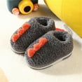thumbnail image 3 of Binhe toddler Autumn and Winter Boys and Girls Slippers Flat Bottom Round toe Soft and Comfortable Warm Solid Color Dinosaur Shape with Comfortable and Soft for Heel Behind the Bag, 3 of 3