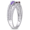 thumbnail image 3 of Everly Women's Topaz and Amethyst Garnet Sterling Silver Ring, 3 of 8