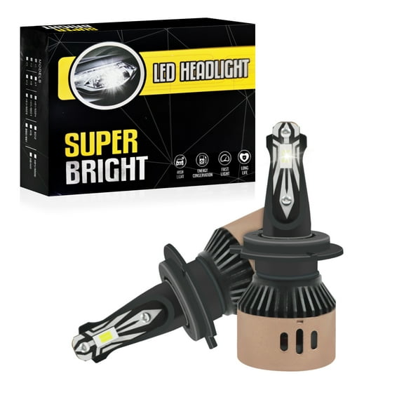 WODJR H7 Headlight Bulbs H7 Lights Bulb Fog Light Bulbs H7 Led Headlight Bulbs H7 Led Bulbs High Beam Low Beam Replacement Bulb Automotive Lighting 6500K White Fog Light Head Lamp for Vehicle 2 Pack