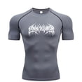 thumbnail image 5 of Sudadera de compresión de manga corta para hombre, camiseta de Fitness para correr, Top de secado rápido para gimnasio, entrenamiento, culturismo, S-3XL, 5 of 5