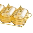 thumbnail image 6 of TISHITA Dried Fruit Plate Divided Serving Dishes,Nordic, Candy Nuts Dish Appetizer Plate for Living Room,Kitchen, Wedding Dried Fruit Gold Large, 6 of 8