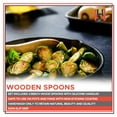 thumbnail image 3 of Wooden Spoons for Cooking Wooden Kitchen Utensils Cooking Spoon Set of 3, 3 of 6
