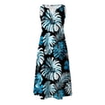thumbnail image 3 of QUNYINEY Sun Dresses Women A-Line Tropical Sleeveless Long Dresses with Pockets Casual Loose Fit V-Neck Tank Dress, 3 of 5