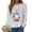 Light Gray, variant on larppty Cute Gnomes Print Sweatshirt for Women Fall Christmas Graphic Party Crewneck Tops （Light Gray, XXL）