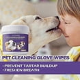 thumbnail image 4 of Jaysuing Pet Cleaning Gloves Wet Wipes Pet Gum Care Gentle Cleaning Teeth Remove Tartar Odor - 50pcs, 4 of 4