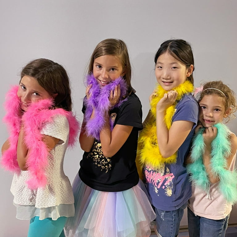 Colored Boas  Dazzling Toys Mini Marabou Feather Boas Costume Dress up  Party 12 Pack 