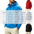 thumbnail image 3 of Winter Jacket for Men Windproof Long Sleeve Hooded Solid Color Outdoor Sport Rain Jacket Winter Warm Lightweight Mountaineering Cycling Work Coat, 3 of 6