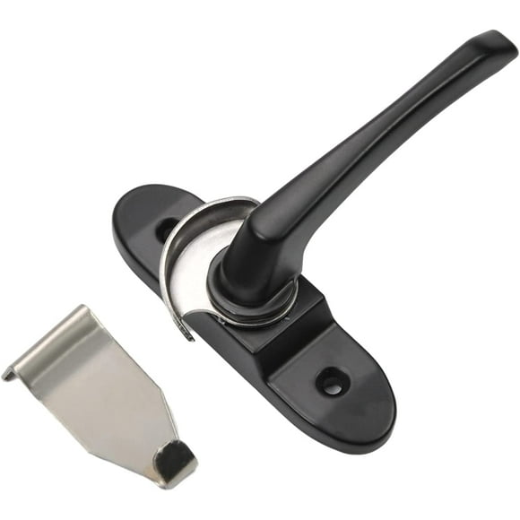 YQHWQ Window Sash Lock Window Sash Lock Zinc Alloy Power Coating Spring Lock Right Hand Black 1 Piece Zinc Alloy Black