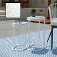 thumbnail image 3 of SEI Meubles Vicanno Terrazzo Tables d'Extérieur en Blanc, 3 of 3