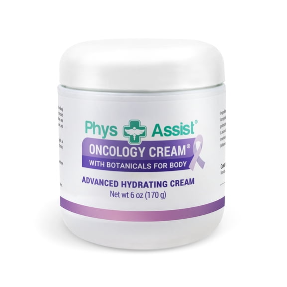 PhysAssist® Oncology Cream® with Botanicals for Body, Family Size 6oz. Soothing and Hydrating to Stressed Skin. Made with Oils of Lavender