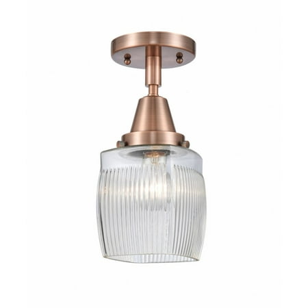 

Innovations Lighting - Colton - 1 Light Flush Mount Antique Copper Finish with