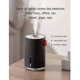thumbnail image 3 of Mini humidificador de aire, silencioso con luz nocturna, modo de niebla ajustable, humidificador portátil USB 280ml para dormitorio, oficina, auto, hogar para bebés, apagado automático (11) Feliz Sencillez, 3 of 4