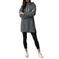 thumbnail image 2 of Womens Oversized Hoodies Sweatshirts Long Sleeve Pullover with Pocket Fall Winter Outfits Y2k Clothes Dark Gray S, 2 of 8