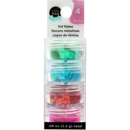 UPC: 0718813596831 | American Crafts Color Pour Resin Mix-Ins-Foil Flakes – Primary 4/Pkg