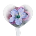 thumbnail image 2 of Tropical Blue Hibiscus Hawaiian Bloom Heart Love Cupcake Picks Toppers Decoration Set of 6, 2 of 7