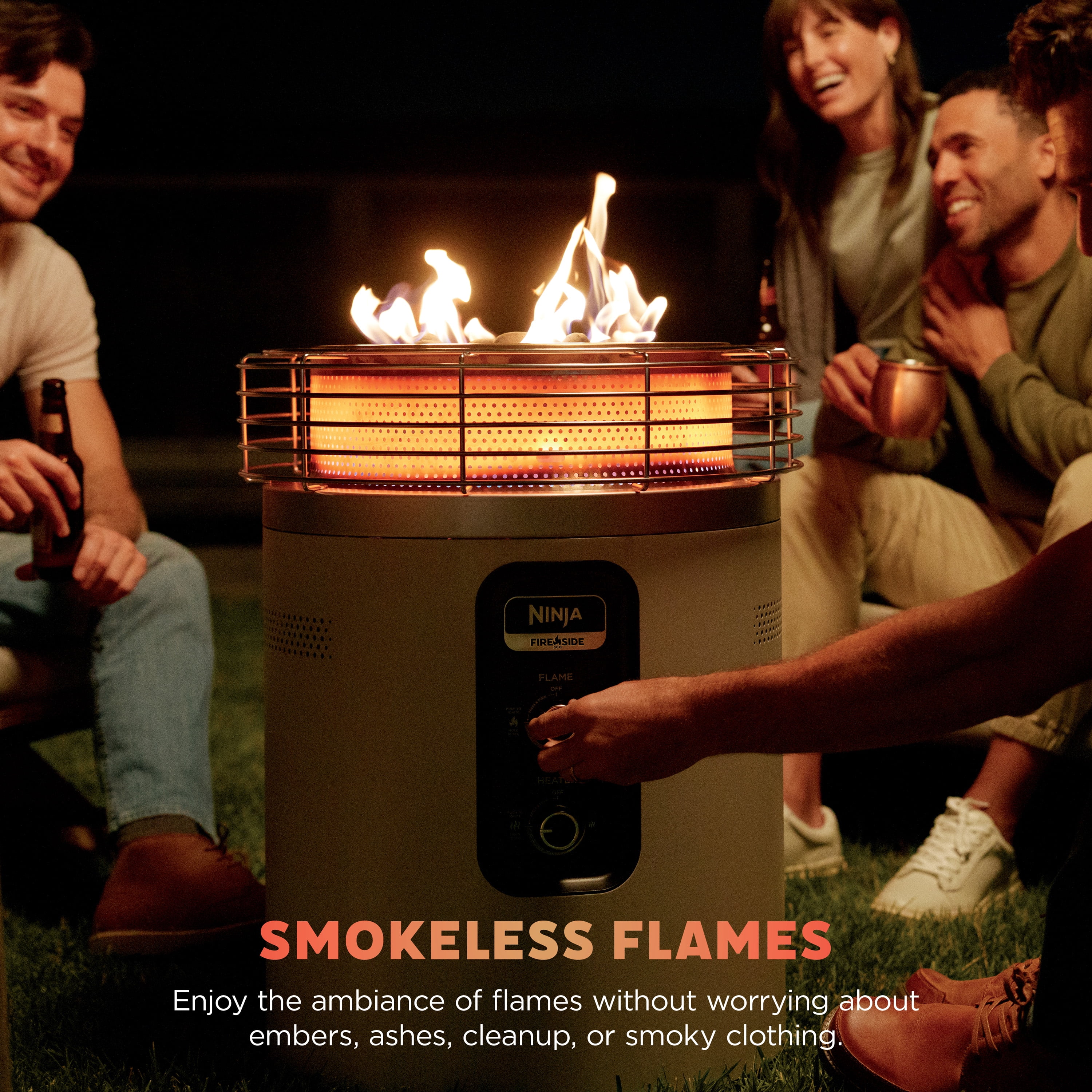Ninja Fireside360 Outdoor Heater & Fire Pit, Stone