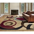 thumbnail image 1 of Ottomanson Royal Abstract Tapis Rond, 5 Pieds3"X7', Beige, 1 of 5