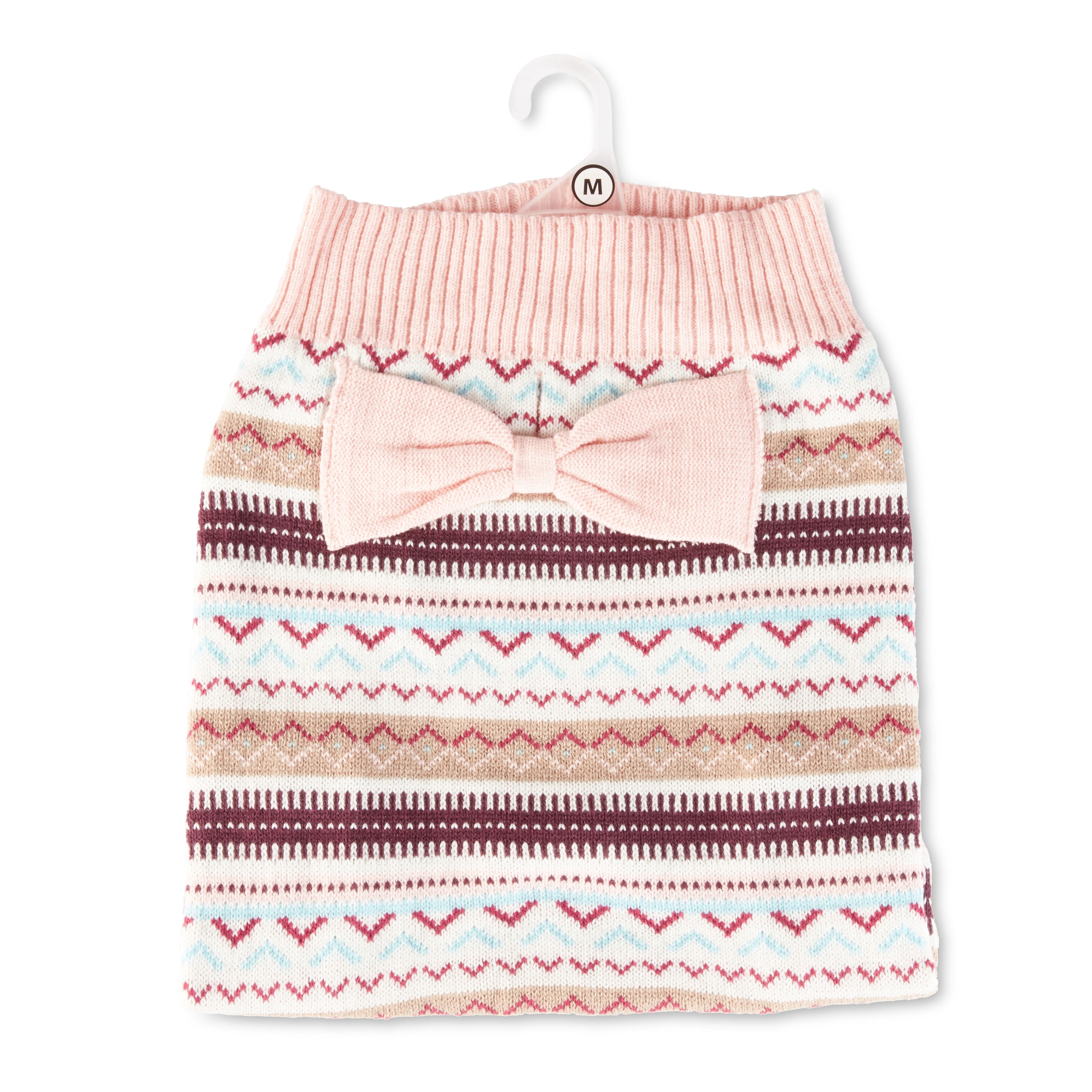 Vibrant Life, Dog Clothes, Fair Isle Pet Sweater, Pink, M