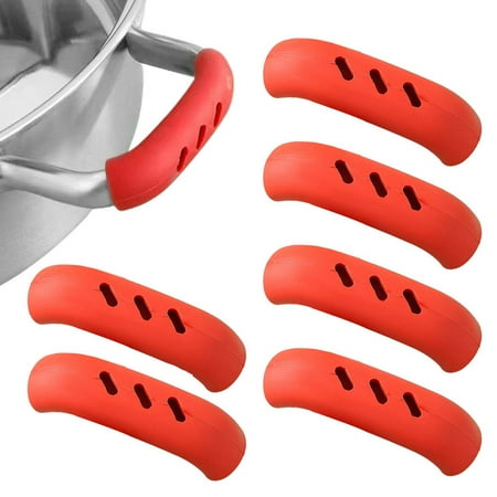

Julam Silicone Assist Handle Holder High-Temperature Resistant Silicone Handle Cover Universal Pots Case Fadeless Potholder Cases for Restaurant ideal