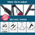 thumbnail image 6 of Tranquillo Adjustable Hammock Stand, Collapsible Camping Hammock and Stand, 600 lbs Capacity Double Hammock Stand for 2 Persons, Red, 6 of 9