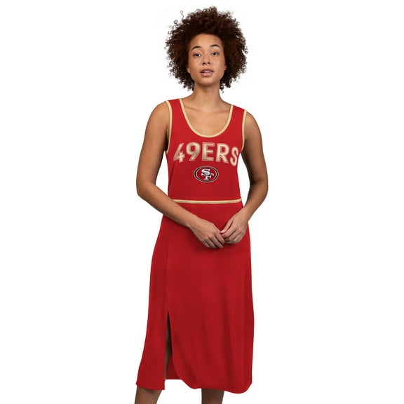 Women's-G-III 4Her by Carl Banks Scarlet San Francisco 49ers Center Field Maxi Dress