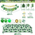 thumbnail image 2 of Tropical Balloons Arch Garland Kit Hawaiian Party Happy Birthday Banner Tropical Palm Leaves Tablecloth for Tropical Hawaii Aloha Luau Dinosaur Safari Baby Shower Wedding Theme Party Decorations, 2 of 7