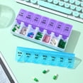 thumbnail image 3 of TNSAWRRYOE Double-Row 14-Compartment Braille-Labeled Weekly Pill Organizer with Independent Morning&Evening Compartments for Medication Storage, 3 of 7