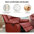 thumbnail image 2 of TrumanPick Manual Leather Recliner Chair,Overstuffed reclining Armchair Home Theater Sofa Recliner for Living Room,Red, 2 of 6