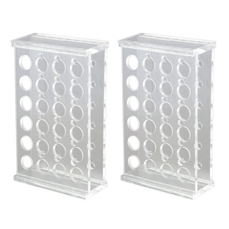 

2pcs 1.5Ml Centrifuge Tubes 11mm Dia Test Tube Plastic Rack Stand 24 Holes