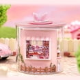 thumbnail image 2 of Diy Dollhouse Miniature Wooden Furniture Kit, Mini Handmade Dollhouse Model with Dust Cover LED, Creative Wooden Craft ToysC, 2 of 3