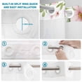 thumbnail image 4 of No Hook Shower Curtain, Pink Spring Floral Shower Curtains for Bathroom with See Through Top Window, Watercolor Botanical Wildflowers Waterproof & Washable Bath Curtain 60"x72", 4 of 9