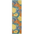 thumbnail image 3 of Nourison Allur Modern Floral Turquoise Multicolor 2'3" x 7'6" Area Rug, (8' Runner), 3 of 8