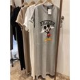 thumbnail image 2 of Summer Trend New Disney Mickey Mouse Women Dress Cartoon Loose Short-sleeved Over-the-knee sexy Long T-shirt Skirt dressL Gao Jinjia LED, 2 of 2