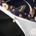 thumbnail image 4 of Homewish Hippie Butterfly Duvet Cover Queen, Flower Moon Stars Queen Bedding, Black Reversible 3-Piece, 1 Duvet Cover and 2 Pillowcases, 4 of 6