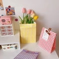 thumbnail image 4 of NAMZI gift, gift box storage bag, colored grid kraft paper storage bag, gift packaging bag, (purple), 4 of 5