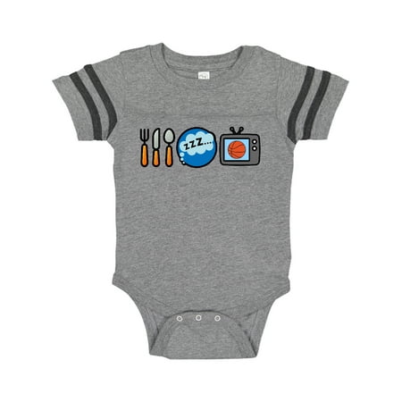 

Inktastic Eat Sleep Watch Basketball Gift Baby Boy Bodysuit