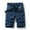 Blue, variant on LYMAYTER Men's Outdoor Cargo Shorts Multi-Pocket Vintage Shorts Summer Hiking Shorts 30-38