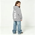 thumbnail image 4 of Big Boys Fashion Hoodie Sweatshirts with Large City Name Print Long Sleeve Sweatshirt Casual Fall Pullovers Size 9-10T,Green, 4 of 8