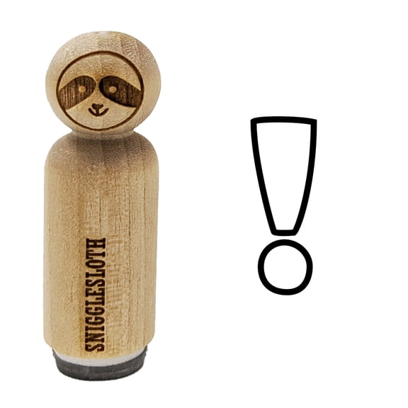 Exclamation Mark Punctuation Outline Rubber Stamp for Scrapbooking Crafting Stamping - Mini 1/2 Inch