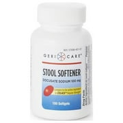 McKesson 1194188-CS Geri-Care Docusate Sodium Stool Softener - 100 per Bottle - 12 Bottle per Case