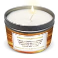 thumbnail image 5 of MAGNIFICENT 101 Affirmations Sage, Cedar, Palo Santo, Sprinkle of sage Leaves Smudge Candle for House Energy Cleansing, Banishes Negative Energy - Soy Wax Tin Candle (I Align with Abundance), 5 of 7