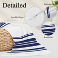 thumbnail image 3 of Navy Blue Striped Body Pillow Cover 20 x 54 Inch Decorative Pillow Cover Farmhouse Simple Line Vertical Stripes Lumbar Pillowcase Seasonal Rectangle Cushion Case for Couch Sofa Bed Living Room, 3 of 9