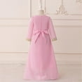 thumbnail image 4 of Girls Abaya Muslim Prayer Dresses Plain Baby Girls Abaya Dress Eid Maxi Dresses Kids Crewneck Long Sleeve Ramadan Prayer Abaya for Kids Muslim Girls Dress Pink 5-6 Years, 4 of 6