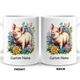 thumbnail image 6 of Personalized Pig Coffee Mug – Cute Gift for Pig Lovers, Parents, Siblings, Friends – Custom Name Ceramic Cup 11oz – Ideal for Coffee, Tea & Farm Animal Fans, 6 of 6
