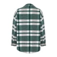 thumbnail image 5 of SDNall Trench Coat for Women 2024 Autunm and Winter Plaid Printed Long Sleeve Turn-Down Collar Suit Cardigan Woolen Coat Tops Plaid Jacket for Woman (Green, Sizes S-XXL), 5 of 9